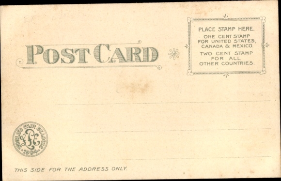 Postcard Saint Louis Missouri USA, World's Fair 1904, Government Building