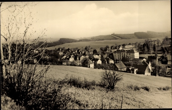 Postcard Gelenau in the Erzgebirge of Saxony, Panorama