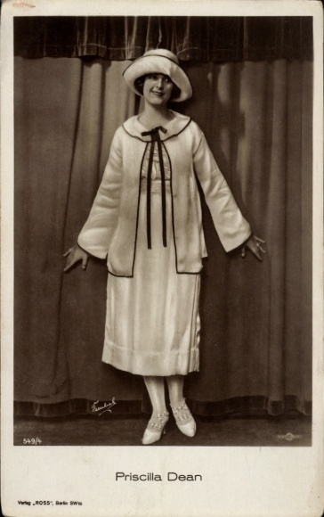 Postcard Actress Priscilla Dean, portrait