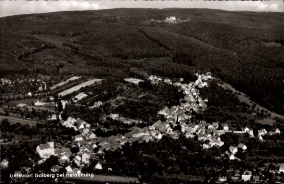 Ak Gaiberg bei Heidelberg, Luftkurort  Luftaufnahme, Landschaft, Häuser