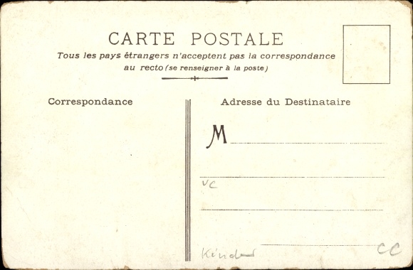 Postcard man with baby, father
