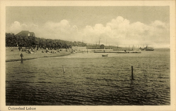 Postcard Ostseebad Laboe, general view