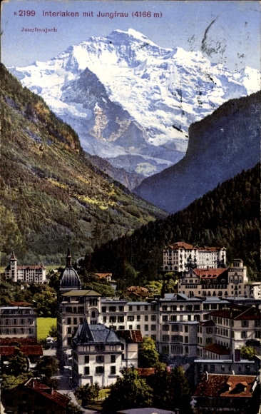 KP Interlaken Canton Bern Switzerland, Jungfrau, Mountains, City View,