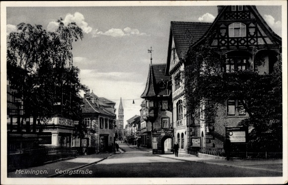 Ansichtkaart Meiningen in Thüringen, Georgstrasse
