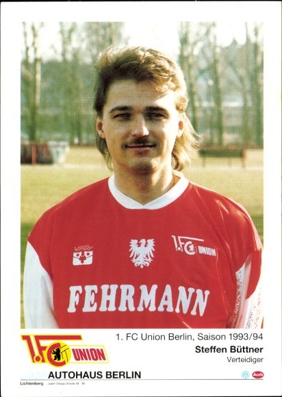 Autogrammkarte Fußballspieler Steffen Büttner, 1. FC Union Berlin, Portrait