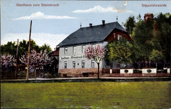 Postcard Dippoldiswalde in Saxony, Gasthaus zum Steinbruch