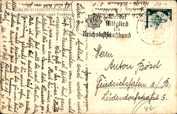 Postcard Berlin Charlottenburg Westend, Exhibition Grounds, Radio Tower