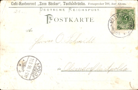 Postcard Hamburg Altona Groß Flottbek, merchant Caspar Freiherr von Voght, park, Lachmund