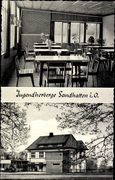 Postcard Sandhatten Hatten in Oldenburg, youth hostel