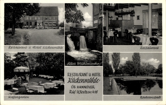 Ak Weetzen Ronnenberg Niedersachsen, Restaurant und Hotel Kückenmühle, Kaffeegarten