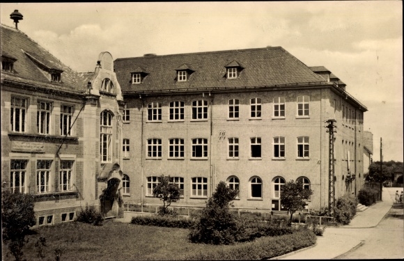 Postcard Hermsdorf in Thuringia, Peace School