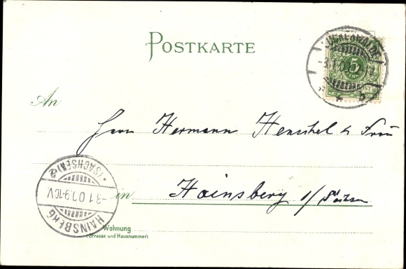 Chromo-Litho Luckenwalde in Brandenburg, St. Jakobi Church, Gebr. Heinrich Hospital, post office