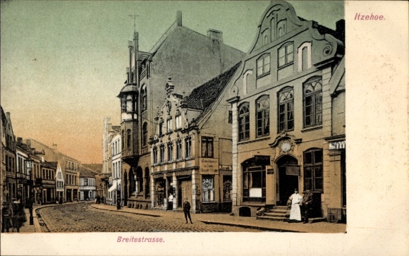 Ak Itzehoe in Holstein, Breitestraße, Geschäftshaus