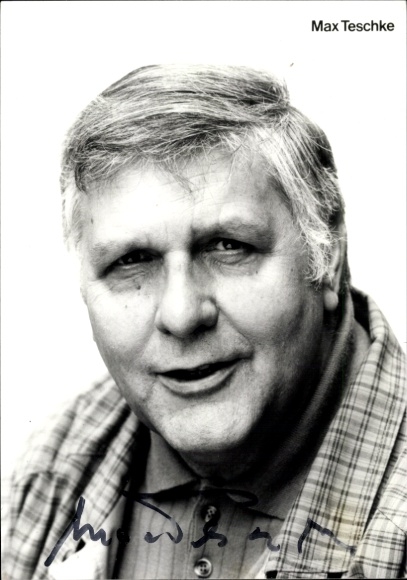 Ak acteur Max Teschke, portret, handtekening