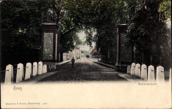 PC Loitz in Mecklenburg Western Pomerania, lot in the market street