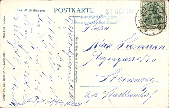 Artist Postcard Merté, Oskar, In the cleaning and patching hour, soldiers