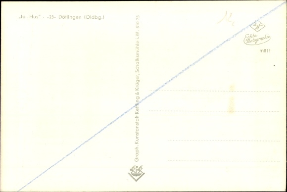 Postcard Dötlingen in Oldenburg, To Hus