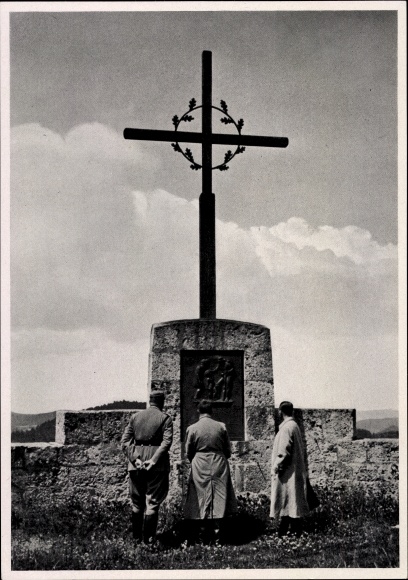 Sammelbild Adolf Hitler, Der Führer in Franken, Gefallenendenkmal in Hiltpoltstein, Sammelwerk 15  2