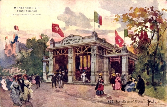 Artist PC Milano Milan Lombardia, Esposizione 1906, Montandon & C, Ponte Chiasso