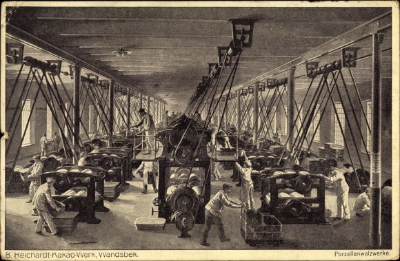 PC Hamburg Wandsbek, Reichardt cocoa factory, porcelain rolling mills, workers