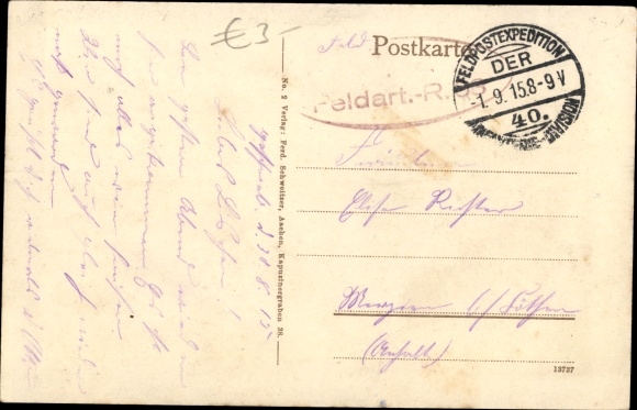 Postcard Herbesthal Lontzen Wallonia Liège, bridge over the railway line Cologne Aachen Brussels Paris