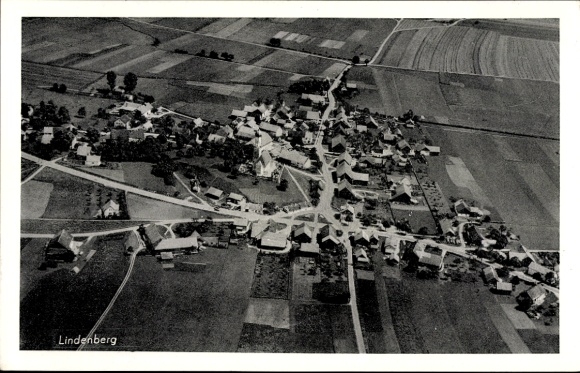 Postcard Lindenberg Buchloe in Allgäu, aerial photograph