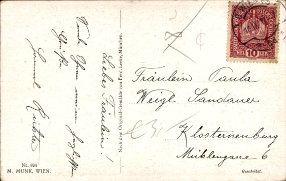 Artist Postcard Leeke, Ferd., Die Meistersinger, Richard Wagner cycle