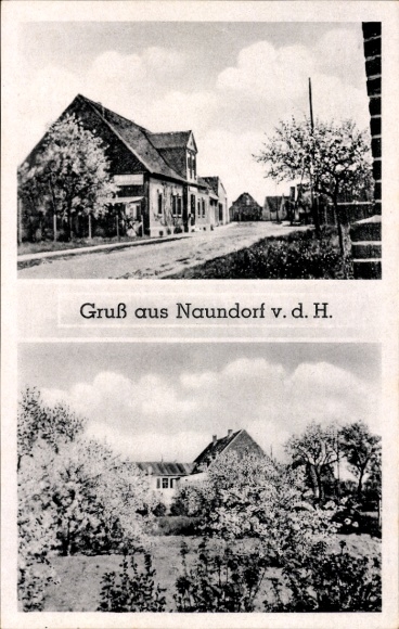 Ak Naundorf vor der Haide in Anhalt, Gasthof Erholung, Ortsansichten