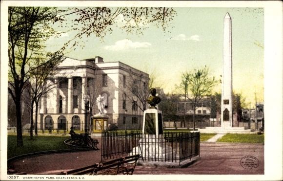 Ak Charleston Zuid-Carolina Verenigde Staten, Washington Park