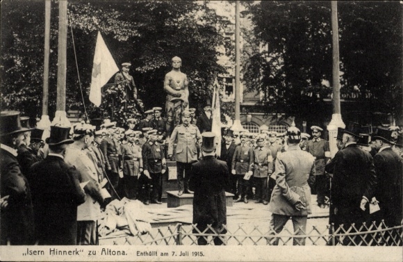 Ak Hamburg Altona, Isern Hinnerk, Enthüllt im Jahre 1915