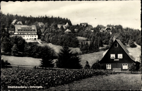 Ak Oberbärenburg Altenberg im Erzgebirge, Teilansicht