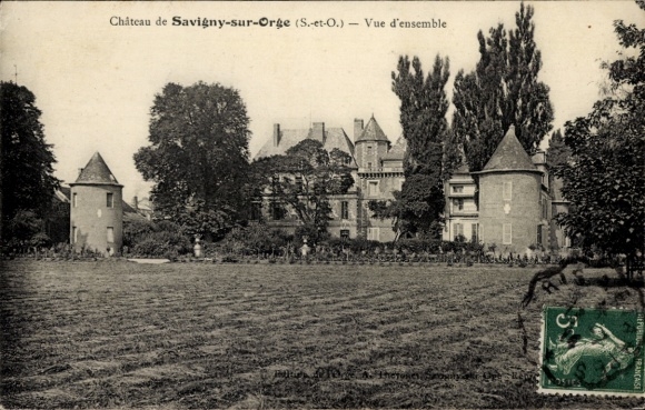 Ak Savigny sur Orge Essonne, Château, Vue d'ensemble