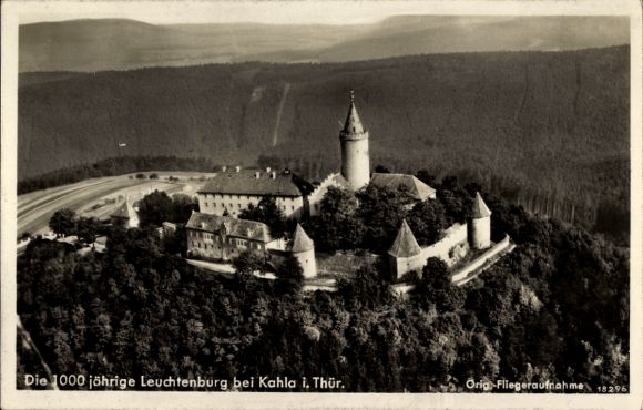 Ak Seitenroda in Thüringen, Leuchtenburg bei Kahla, Fliegeraufnahme