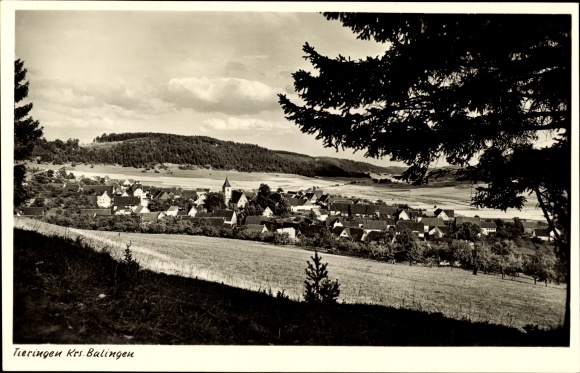 Postcard Tieringen Meßstetten in the Zollernalb district, panorama, town view