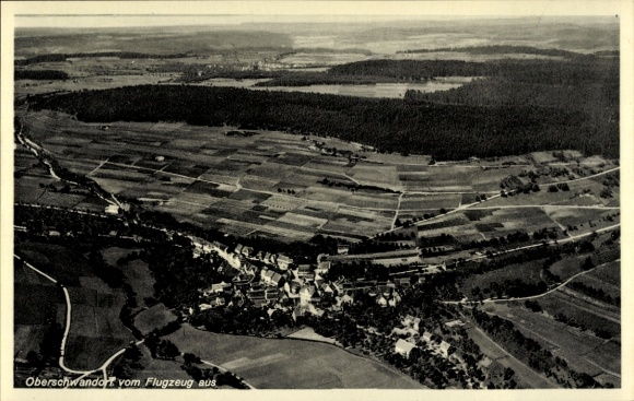 Ak Oberschwandorf Haiterbach im Schwarzwald, Fliegeraufnahme
