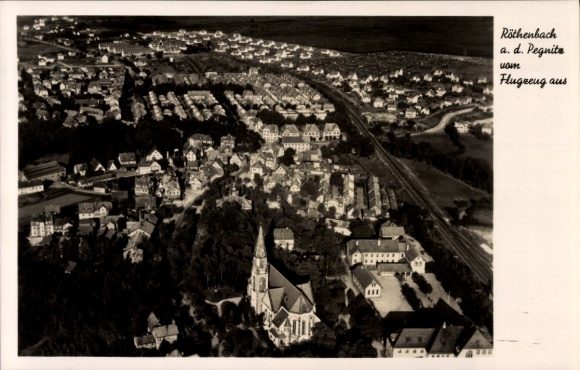 Ak Röthenbach an der Pegnitz in Beieren, luchtfoto