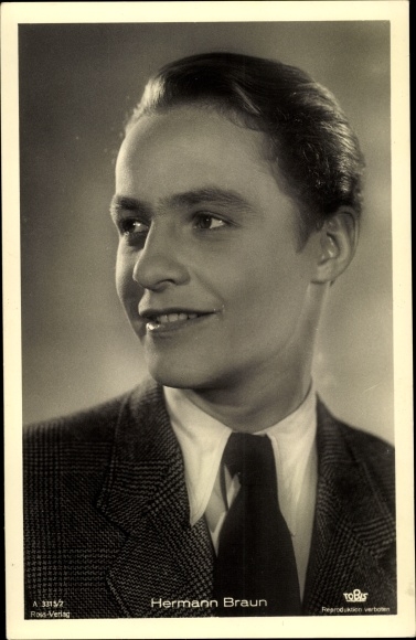 Ak Schauspieler Hermann Braun, Portrait, Ross Verlag A 3315 2