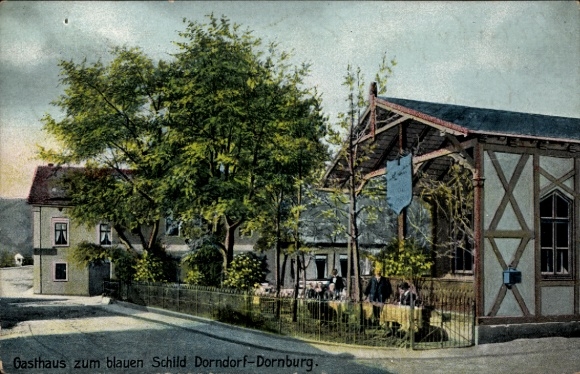 Postcard Dorndorf Dornburg an der Saale Thuringia, Inn at the Blue Shield