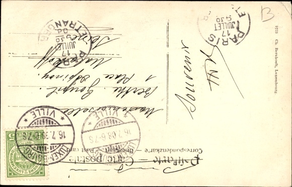 Postcard Grande Duchesse inherits Marie Adelaide, Adel Luxemburg