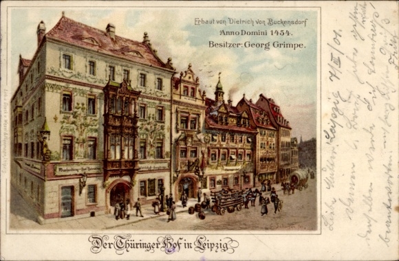 Artist Chromo-Litho Leipzig in Saxony, The Thüringer Hof