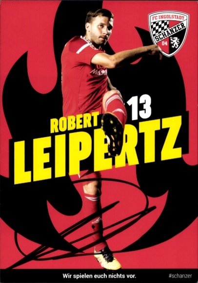 Autogrammkarte Fußballer Robert Leipertz, FC Ingolstadt, Autogramm