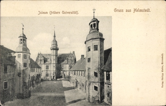 KP Helmstedt w Dolnej Saksonii, Juleum (były uniwersytet), pozdrowienia od Wydawnictwa Philipp Kiefer