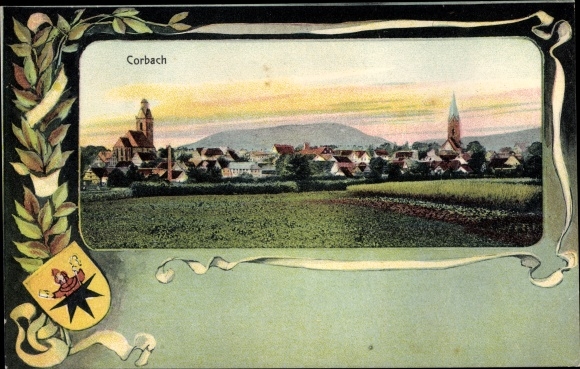 Passepartout PC Korbach in Hessen, panorama, coat of arms