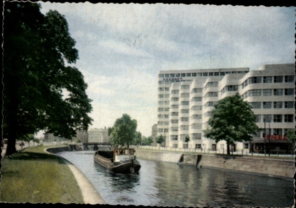 Postcard Berlin Tiergarten, Bewaghaus, Shell-Haus