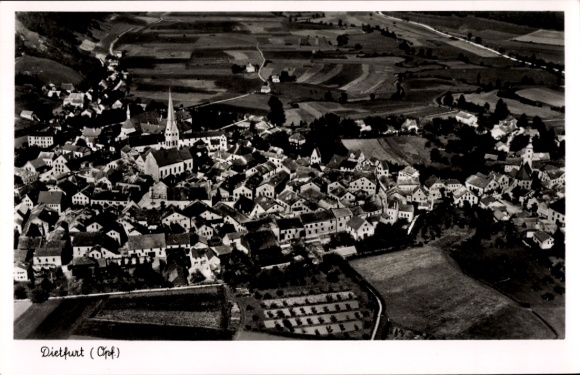 Ak Dietfurt an der Altmühl Oberpfalz, Fliegeraufnahme