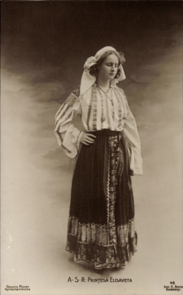 Picture Princess Elisaveta, Elisabeth of Romania, portrait in traditional costume