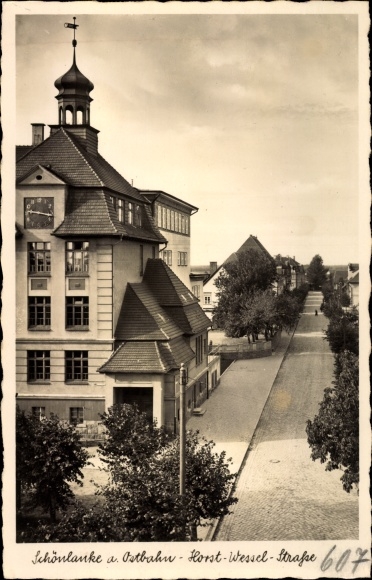 Ak Trzcianka Schönlanke an der Ostbahn Posen, Horst Wessel Straße