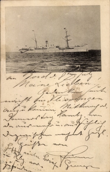 Postcard Dampfer Kanzler, Deutsche Ost-Afrika Linie, DOAL