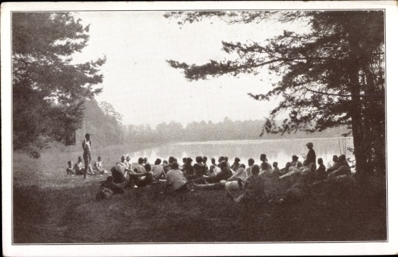 Postcard Prebelow Rheinsberg in the Mark, Ostprignitzer Jugendhof on the Prebelow See