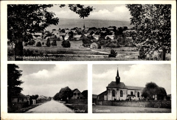Postcard Waldweiler Rhineland Palatinate, general view, settlement, municipality
